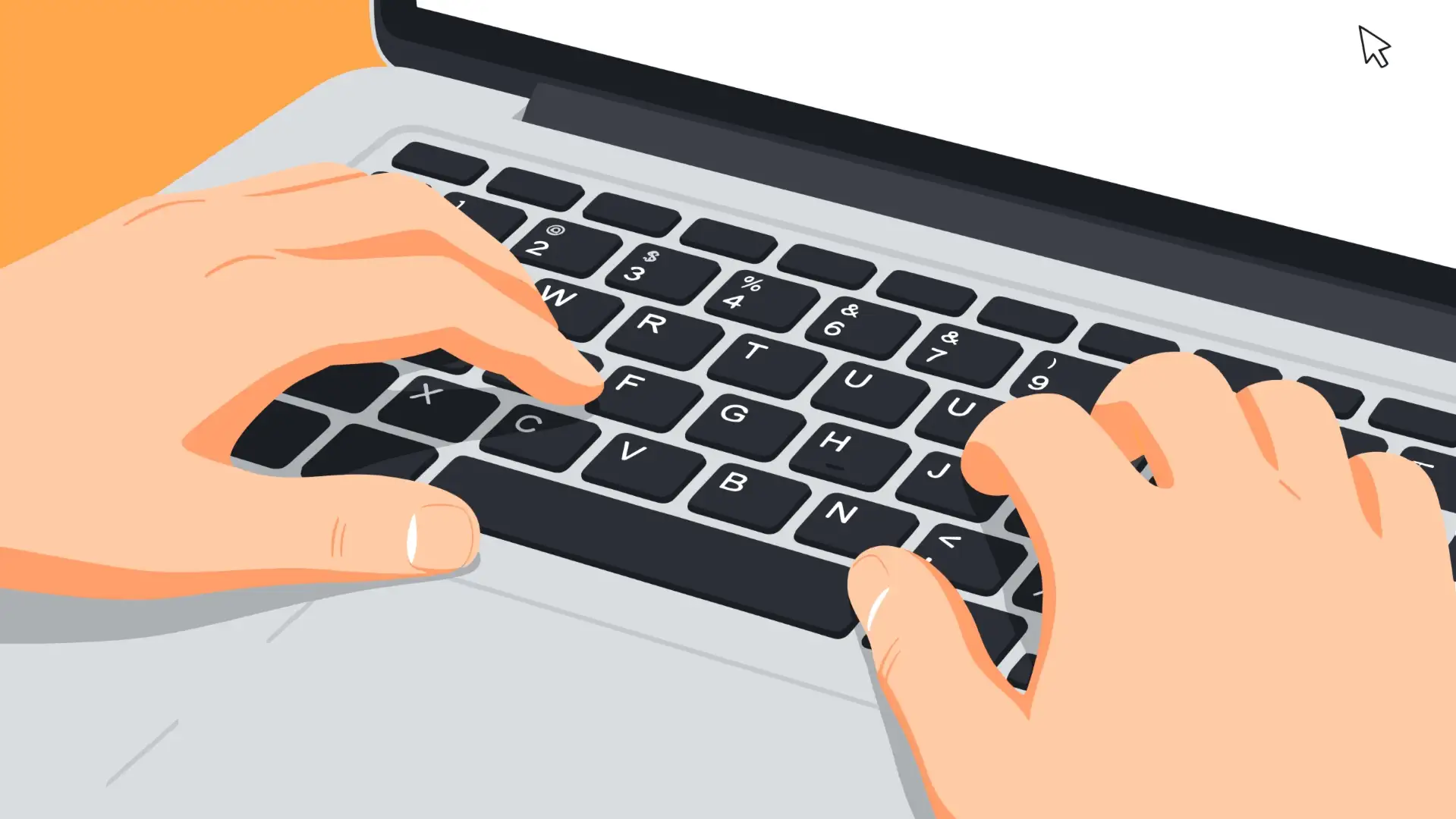 Expert Website Content Writing Services Hands typing on a laptop keyboard for website content writing.